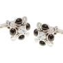 Clear Black Crystal Teardrops Cufflinks