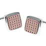 Square Rose Gold Plated Sunrise Pink Cufflinks