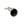 Round Cabochon Black Onyx Semi Precious Stone Cufflinks by Elizabeth Parker England