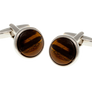 Round Tiger Eye Cufflinks