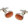 Oval Brown Goldstone Cufflinks