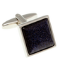 Square Blue Goldstone Cufflinks
