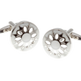 White Flower Cutout Cufflinks