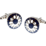 Blue Flower Cutout Cufflinks