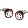 Circular Speckled Red Cufflinks