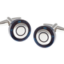 Circular Speckled Blue Cufflinks