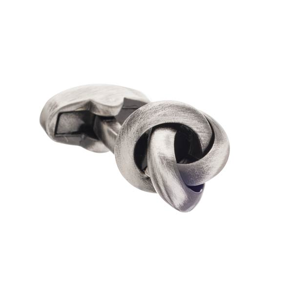 Vintage Style Chunky Knot Cufflinks with Antique Metal Finish by Elizabeth Parker