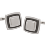 Multi-layered with Gunmetal Plate Square Cufflinks