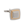 Multi-layered Square Cufflinks with Gold Plate by Elizabeth Parker