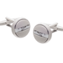 Slotted Screw Silver Plate Howlite Cufflinks