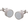 On The Edge' White Cufflinks