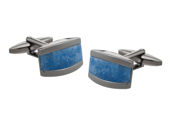 Colour My World Aventurine Gunmetal Cufflinks