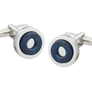 Round in Circles' Blue Cufflinks