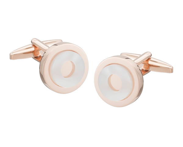 Round in Circles Rose Gold Cufflinks
