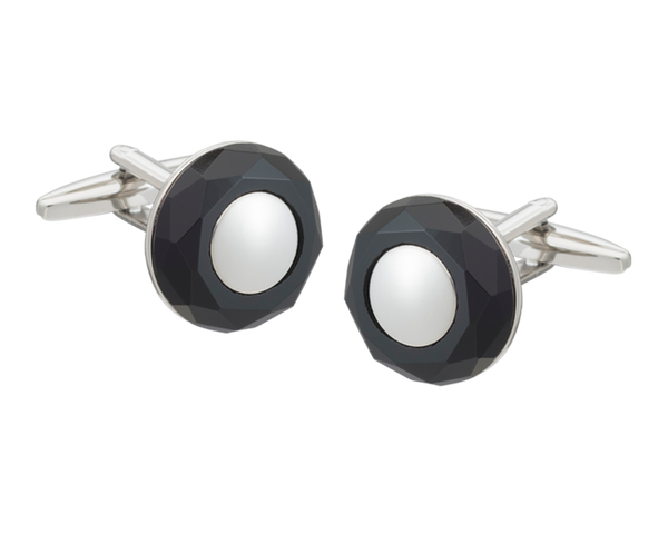 Circle of Stone' Onyx Cufflinks