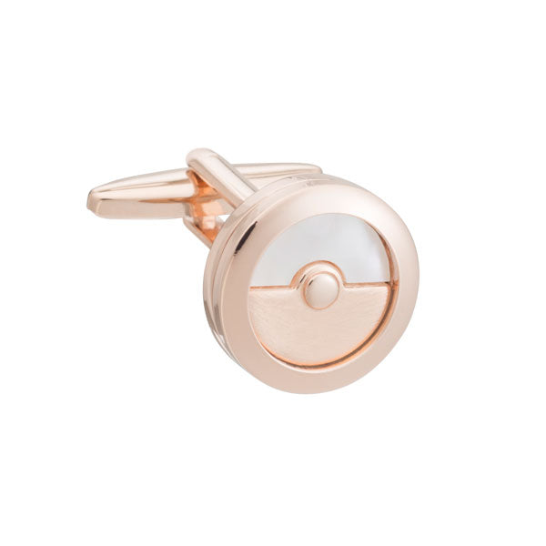 Rose Gold Round Cell Cufflinks By Elizabeth Parker