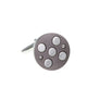 5 Circle Brushed Gun Metal Round Simply Metal Cufflinks by Elizabeth Parker