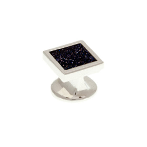 Single Blue Square Goldstone Dress Stud