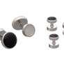 All Change Set of 4 Reversible Onyx Mother of Pearl Dress Studs