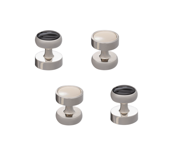 All Change Reversible Onyx & Mother of Pearl Dress Studs & Cufflinks