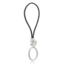 Braided Brown Genuine Leather Key Ring with Elizabeth Parker Crest Swing Tag by Elizabeth Parker England