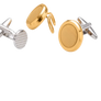 The Multifacet 3 in 1 Gold Plated Button Cover Cufflinks