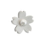 Elizabeth Parker Matte Silver Cherry Blossom Lapel Pin