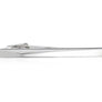 3D Polished Metal 55mm Tie Clip with a Raised Off-Centre Peak by Elizabeth Parker England