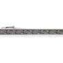 Paisley Patterned Gun Metal 55mm Tie Clip Encased in Polished Metal by Elizabeth Parker