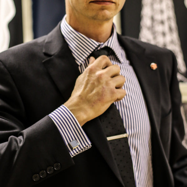 Industrial Vintage Gold Plated Short Tie Slide