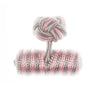 Grey & Pink Barrel Cuffknots Knot Cufflinks - by Elizabeth Parker England