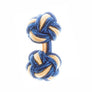 Royal Blue & Yellow Cuffknots Knot Cufflinks - by Elizabeth Parker England