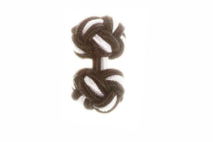 Black & White Cuffknots Knot Cufflinks - by Elizabeth Parker England