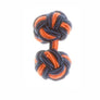 Navy Blue & Orange Cuffknots Knot Cufflinks - by Elizabeth Parker England