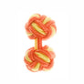 Orange & Canary Yellow Cuffknots Knot Cufflinks - by Elizabeth Parker England