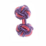 Purple & Fuchsia Pink Cuffknots Knot Cufflinks - by Elizabeth Parker England