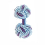 Sky Blue & Purple Cuffknots Knot Cufflinks - by Elizabeth Parker England