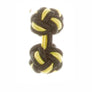 Black & Canary Yellow Cuffknots Knot Cufflinks - by Elizabeth Parker England