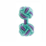 Turquoise Blue & Purple Cuffknots Knot Cufflinks - by Elizabeth Parker England