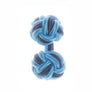 Electric Blue & Navy Blue Cuffknots Knot Cufflinks - by Elizabeth Parker England