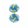 Electric Blue & Canary Yellow Cuffknots Knot Cufflinks - by Elizabeth Parker England