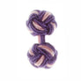Purple & Pink Cuffknots Knot Cufflinks - by Elizabeth Parker England