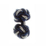 Navy Blue & Grey Cuffknots Knot Cufflinks - by Elizabeth Parker England