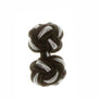 Black & Grey Cuffknots Silk Knot Cufflinks - by Elizabeth Parker England
