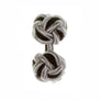 Grey & Black Cuffknots Knot Cufflinks - by Elizabeth Parker England