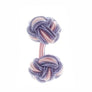 Lilac & Pink Cuffknots Knot Cufflinks - by Elizabeth Parker England