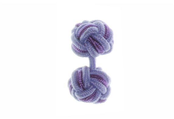 Lilac & Purple Cuffknots Knot Cufflinks - by Elizabeth Parker England