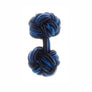Navy Blue & Royal Blue Cuffknots Knot Cufflinks - by Elizabeth Parker England