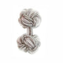 Grey & White Cuffknots Knot Cufflinks - by Elizabeth Parker England