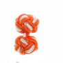 Orange & White Cuffknots Knot Cufflinks - by Elizabeth Parker England